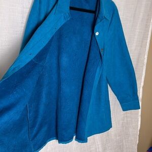 Penningtons cardigan or thick shirt ! women 1X, textured,suede feel,button front